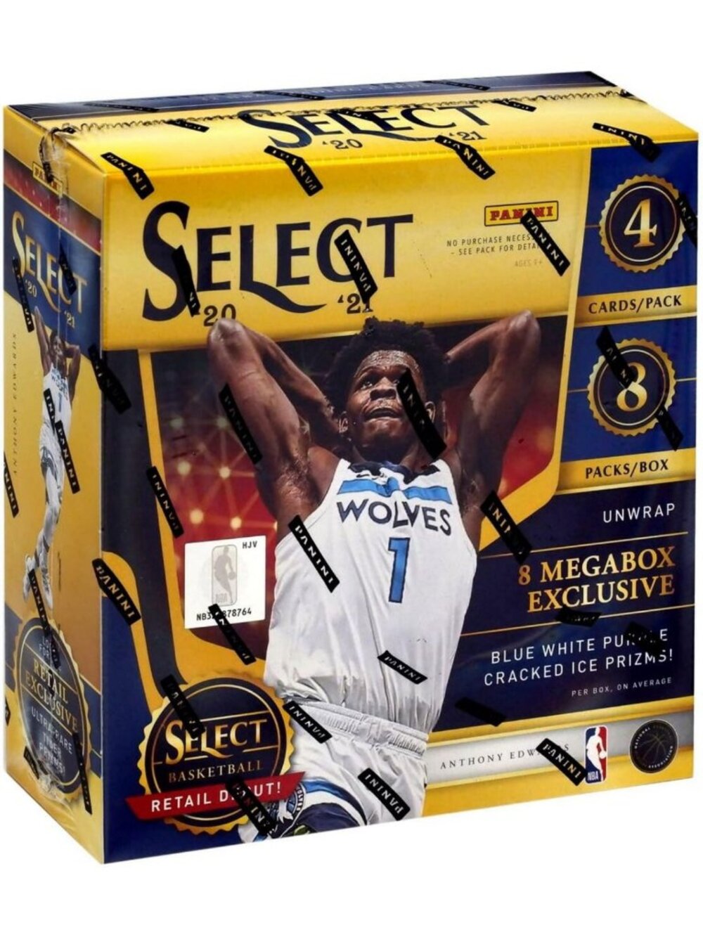 2020-21 NBA Basketball MEGA Box - Panini Select, Collectible Cards, Great Gift!